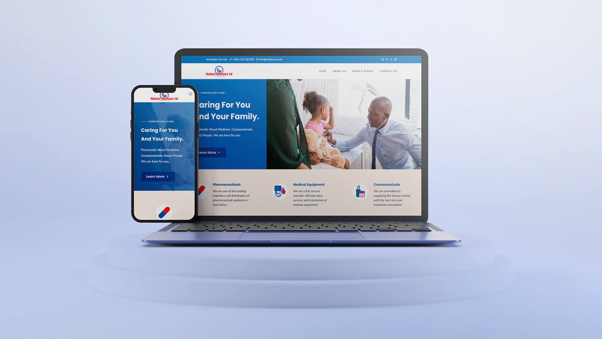 Medcure Healthcare Limited Responsive Website Design
