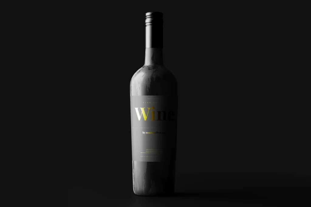 Screw Cap Wine Bottle Mockup - Free Wine Bottle PSD Mockups